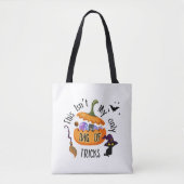 Tasche mit Tricks Halloween Tote Tag | Funny Witch (Vorderseite)
