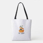 Tasche mit Tricks Halloween Tote Tag | Funny Witch (Rückseite)