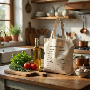 Tasche mit Typen italienischer Messer