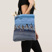 Tasche mit Vogelfoto, Schwarze Mücken (Von Nahem)