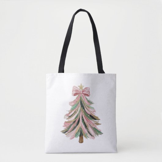 Tasche mit Weihnachtsbaum in Einzelpinselstrich (Vorderseite)