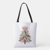 Tasche mit Weihnachtsbaum in Einzelpinselstrich (Rückseite)
