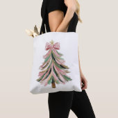 Tasche mit Weihnachtsbaum in Einzelpinselstrich (Von Nahem)