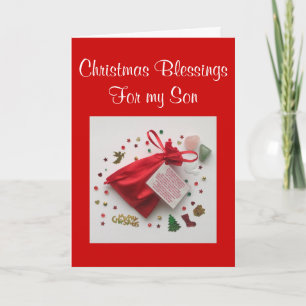 Tasche mit Weihnachtssegeln für meine Weihnachtska Feiertagskarte