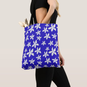 Tasche mit weißem Blumenmotiv