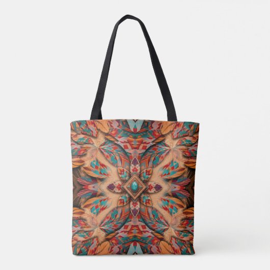 Tasche mit wirbelnden Südwestfedern (Rückseite)
