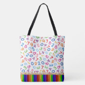 Tasche mit Zahlen und Farbstiften (Rückseite)