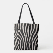 Tasche mit Zebramuster und individuellem Namen (Rückseite)