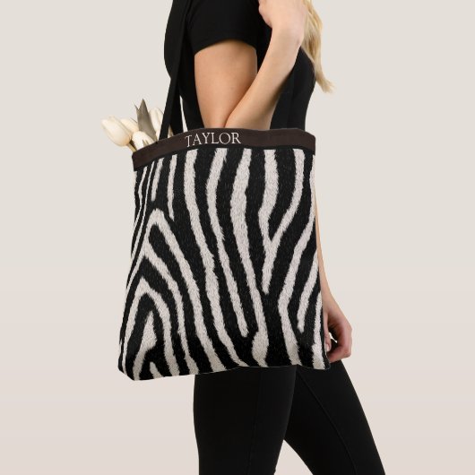 Tasche mit Zebramuster und individuellem Namen (Von Nahem)
