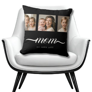 Tasche 'Mom Established Script Black 3 Photo Tote Kissen