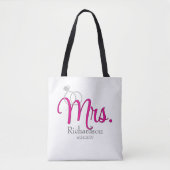 Tasche 'Mrs. Newlywed mit Eheringen' (Vorderseite)