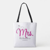 Tasche 'Mrs. Newlywed mit Eheringen' (Rückseite)