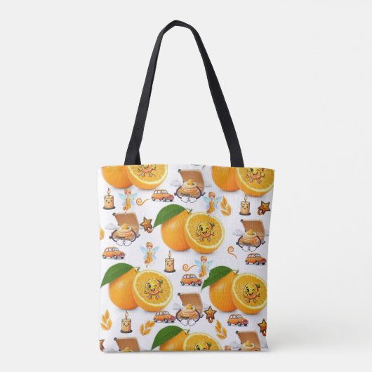 Tasche, Orangen Obst Fee Kerzen Auto Tasche (Rückseite)
