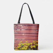 Tasche personalisierter Name mit rustikalem Holz u (Rückseite)