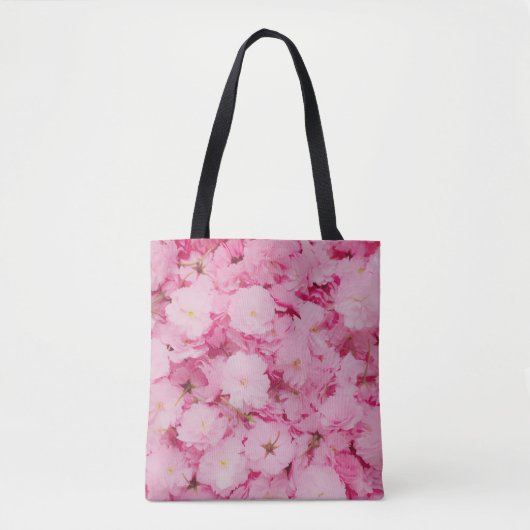 Tasche Pink Kirschblüten Floral Botanisch (Vorderseite)