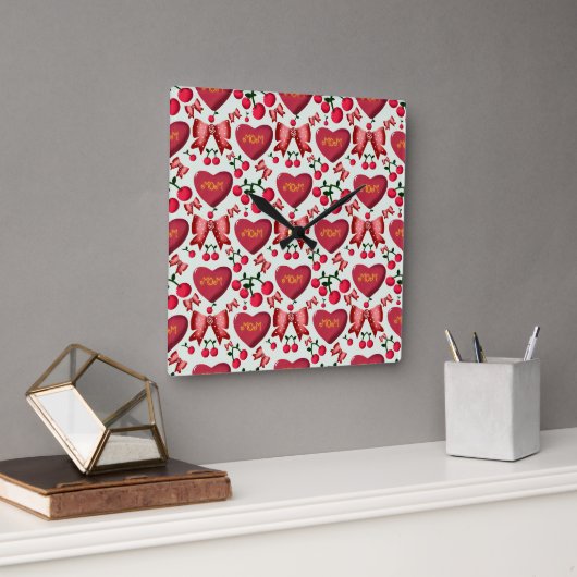 Tasche Quadratische Wanduhr (Büro)