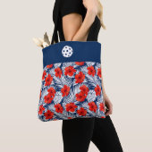 Tasche Red White Hibiskus Blume (Von Nahem)