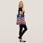 Tasche Red White Hibiskus Blume (Am Model)