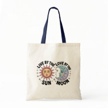 Tasche Retro-Tote "Lebe nach der Sonne, liebe nach