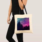 Tasche - Rosa "Golden Sunset Pines" von All Joy Ar (Vorderseite (Produkt))