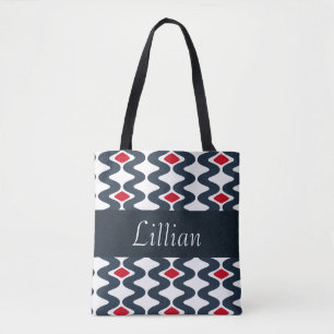 Tasche Rot und Blau Swirl