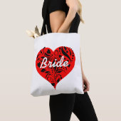 Tasche Rot und Schwarz Herz (Von Nahem)