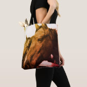 Tasche - rotes Pferd (Von Nahem)