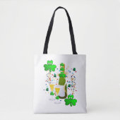 Tasche Saint Patrick's Day Kleeblatt Wein (Vorderseite)