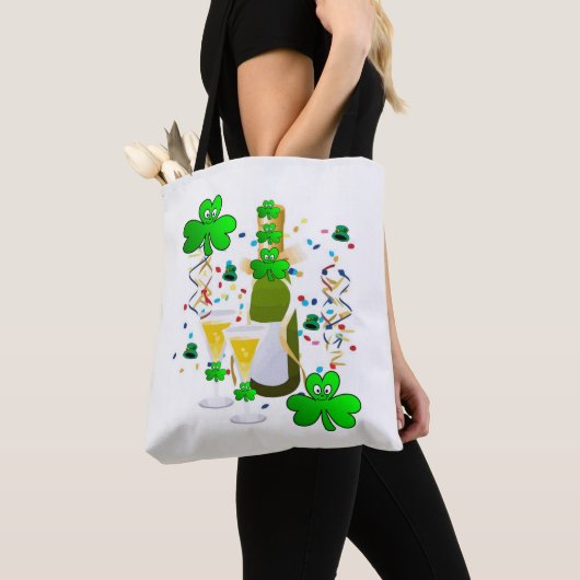 Tasche Saint Patrick's Day Kleeblatt Wein (Von Nahem)