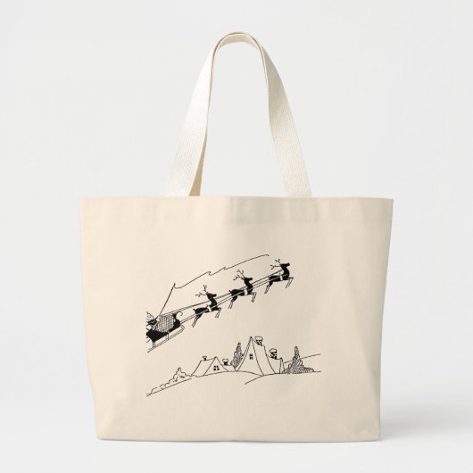 Tasche Santa Claus, Sleigh und Rentier (Vorne)