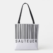 Tasche "SAUTEUER" Barcode Schwarz (Rückseite)