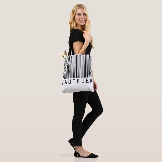Tasche "SAUTEUER" Barcode Schwarz (Am Model)