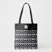 Tasche Schwarz-weiß Ikat (Vorderseite)