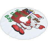 Tasche schwarzen Santa-Baumrock sichern Polyester Weihnachtsbaumdecke (Schrägansicht)