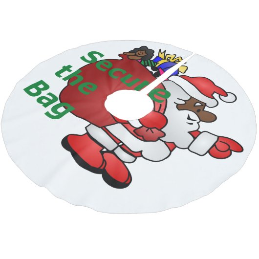 Tasche schwarzen Santa-Baumrock sichern Polyester Weihnachtsbaumdecke (Schrägansicht)