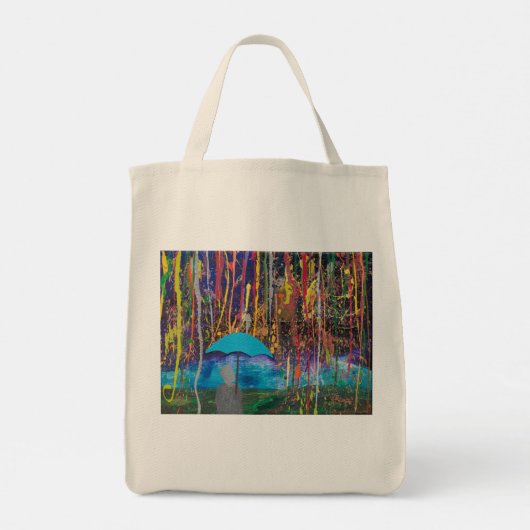 Tasche Shopping Bag mit Original Art Print (Rückseite)