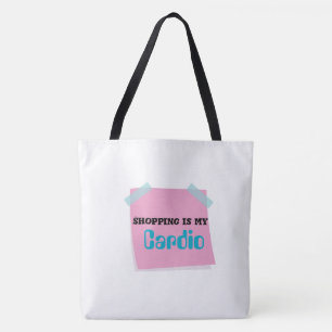 Tasche "Shopping ist mein Cardio - Fun Tote Bag"