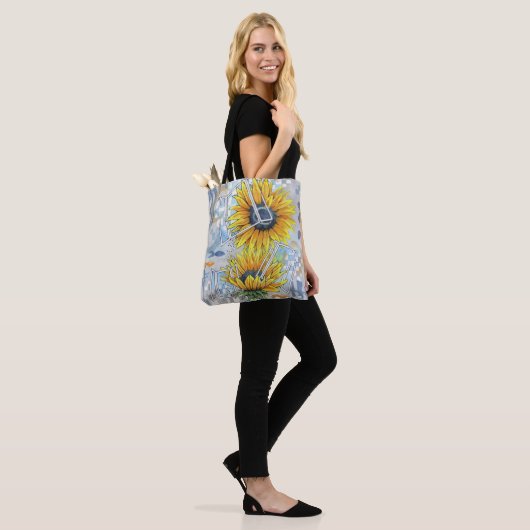 Tasche Sonnenblumen (Am Model)