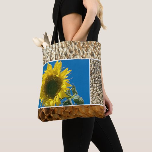 Tasche - Sonnenblumen-Collage (Von Nahem)
