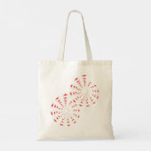 Tasche - Spiralen aus roten Sternen und Initialen (Rückseite)