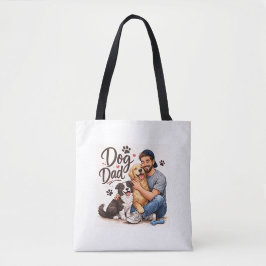 Tasche 'Stolzer Hundepapa' – Süße Geschenktasche f (Vorderseite)