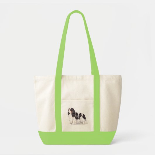 Tasche: Tricolour unbekümmerter König Charles Tragetasche (Vorne)