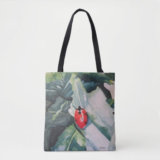 Tasche, Überall, "Ladybug" von Amber Larsen Tote B Tasche (Vorderseite)