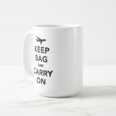 Tasche und Tasche behalten (Behalt Ruhe) Kaffeetasse (Vorderseite Links)
