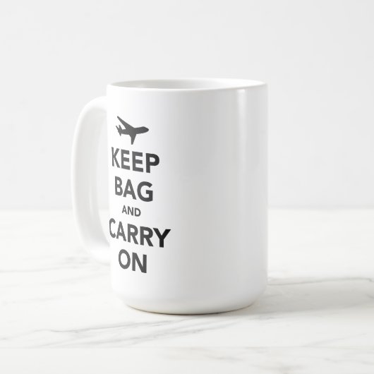 Tasche und Tasche behalten (Behalt Ruhe) Kaffeetasse (Vorderseite Links)