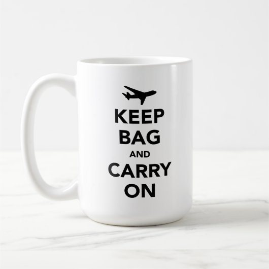 Tasche und Tasche behalten (Behalt Ruhe) Kaffeetasse (Links)