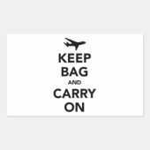 Tasche und Tasche behalten (Behalt Ruhe) Rechteckiger Aufkleber (Vorderseite)