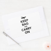 Tasche und Tasche behalten (Behalt Ruhe) Rechteckiger Aufkleber (Umschlag)