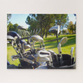 Tasche voll mit Golf Clubs, Puzzle Jigsaw (Horizontal)