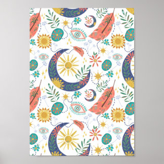 Tasche voller Glimmer - Himmelsboho-Kunstprint Poster